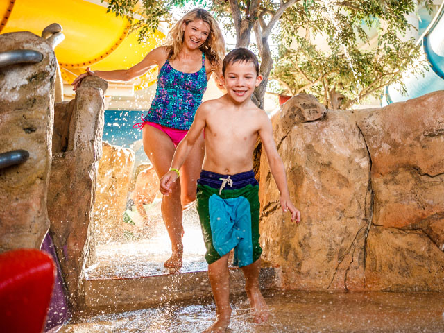 Indoor waterpark family fun at Kalahari Resort Waterpark