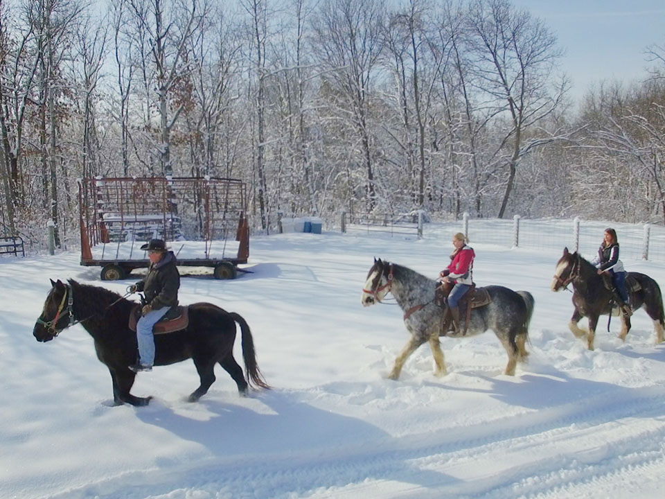 Horse Riders at Red Ridge Ranch Riding Stables