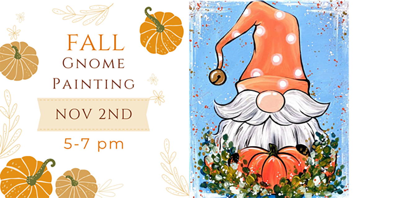 Fall Gnome Painting Class at Brushes & Bubbly