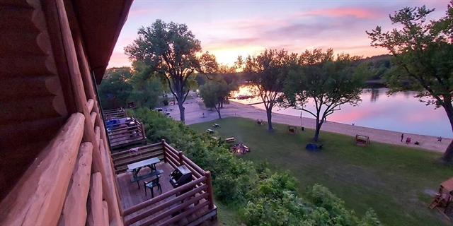 Cabin interior at Cedar Lodge & Settlement.