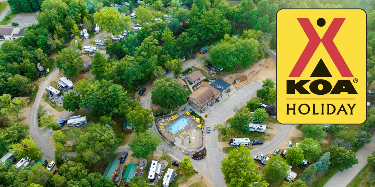 KOA Campground Aerial View ?Banner